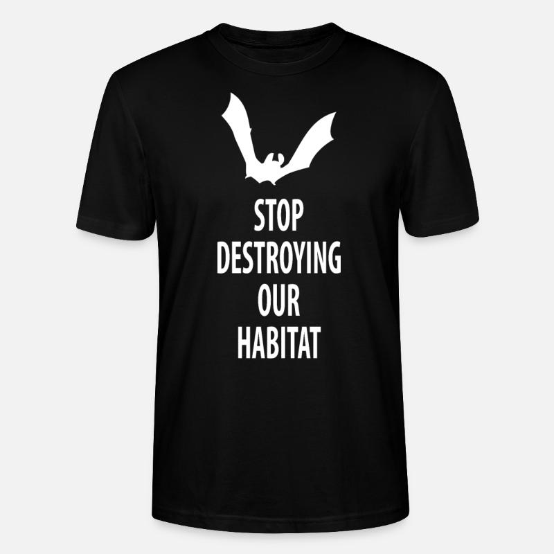 Fledermaus Fledermäuse - Stanley/Stella Unisex Bio-T-Shirt CRAFTER - Schwarz