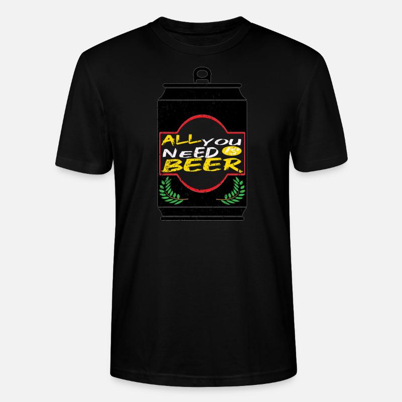 Bier Biertrinker Bierdose Bierflasche - Stanley/Stella Unisex Bio-T-Shirt CRAFTER - Schwarz