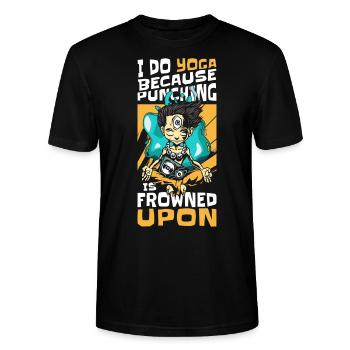 Comic Comics Comic Strips Nerd - Stanley/Stella CRAFTER Unisex Organic T-Shirt - black - Front - Alina (178cm) & Michal (187cm)