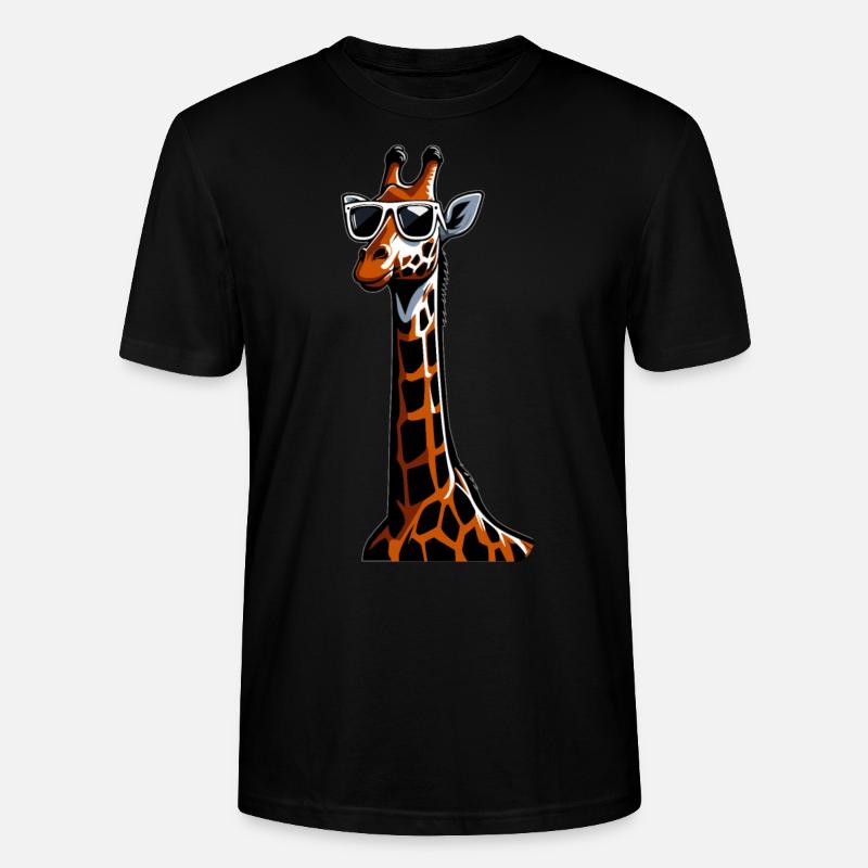 Funny Giraffes Drawn Giraffe Gift - Stanley/Stella CRAFTER Unisex Organic T-Shirt - black
