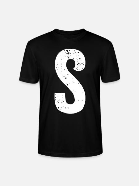 S Letter - Stanley/Stella CRAFTER Unisex Organic T-Shirt - black