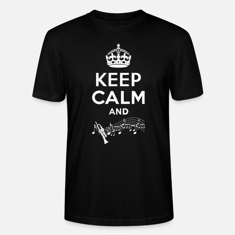 Keep Calm - Trompete - Stanley/Stella Unisex Bio-T-Shirt CRAFTER - Schwarz