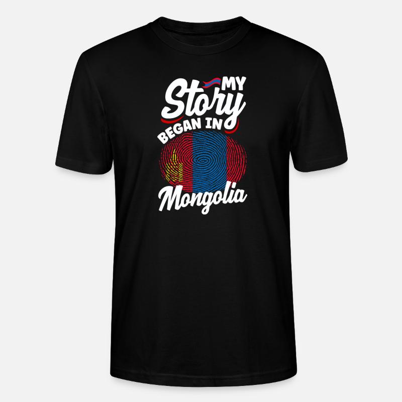 Mongolische Mongolei Mongolische Flagge Zitat - Stanley/Stella Unisex Bio-T-Shirt CRAFTER - Schwarz