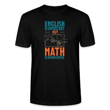Géométrie Nombre d’or Math Fibonacci - T-shirt bio CRAFTER Stanley Stella Unisexe - noir - Devant - Alina (178cm) & Michal (187cm)