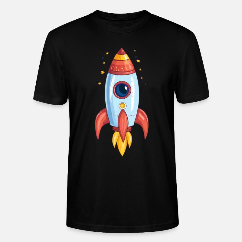 Rakete - Stanley/Stella Unisex Bio-T-Shirt CRAFTER - Schwarz