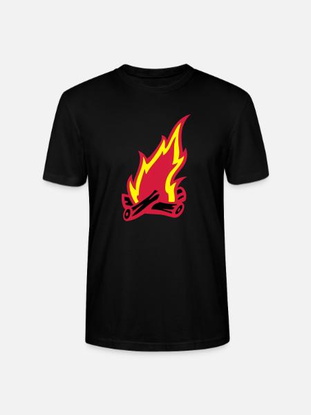 lagerfeuer_3c - Stanley/Stella Unisex Bio-T-Shirt CRAFTER - Schwarz
