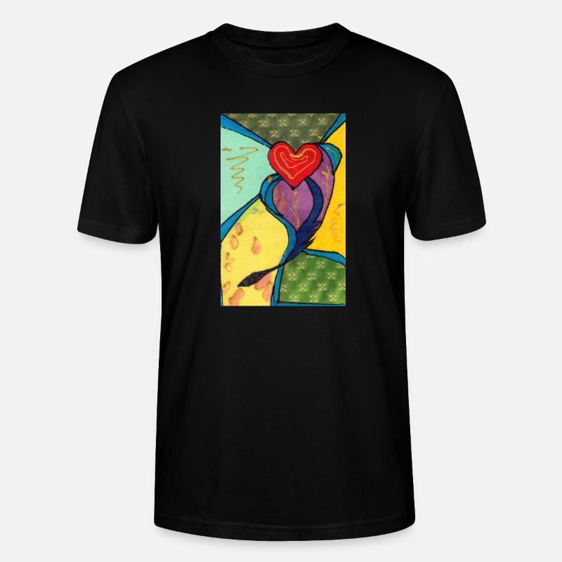 Herz - Stanley/Stella Unisex Bio-T-Shirt CRAFTER - Schwarz