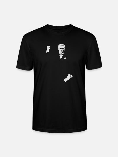 Yilmaz Güney Schwarzweiß-Silhouette - Stanley/Stella Unisex Bio-T-Shirt CRAFTER - Schwarz