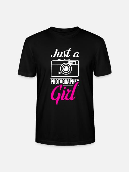Kamera Mädchen - Stanley/Stella Unisex Bio-T-Shirt CRAFTER - Schwarz