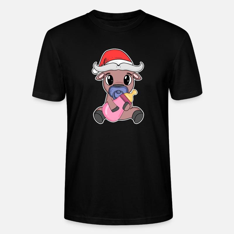 Bœuf bébé Noël - T-shirt bio CRAFTER Stanley Stella Unisexe - noir