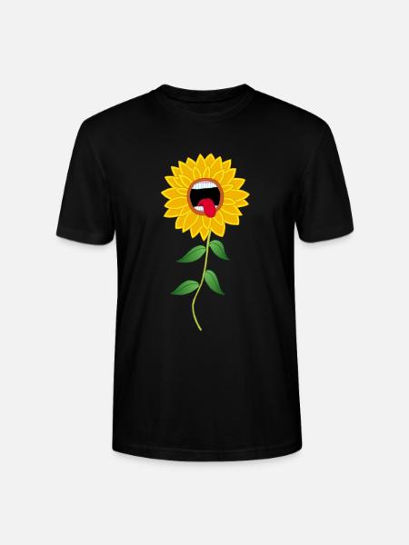 Howling Sunflower Flower - Stanley/Stella CRAFTER Unisex Organic T-Shirt - black