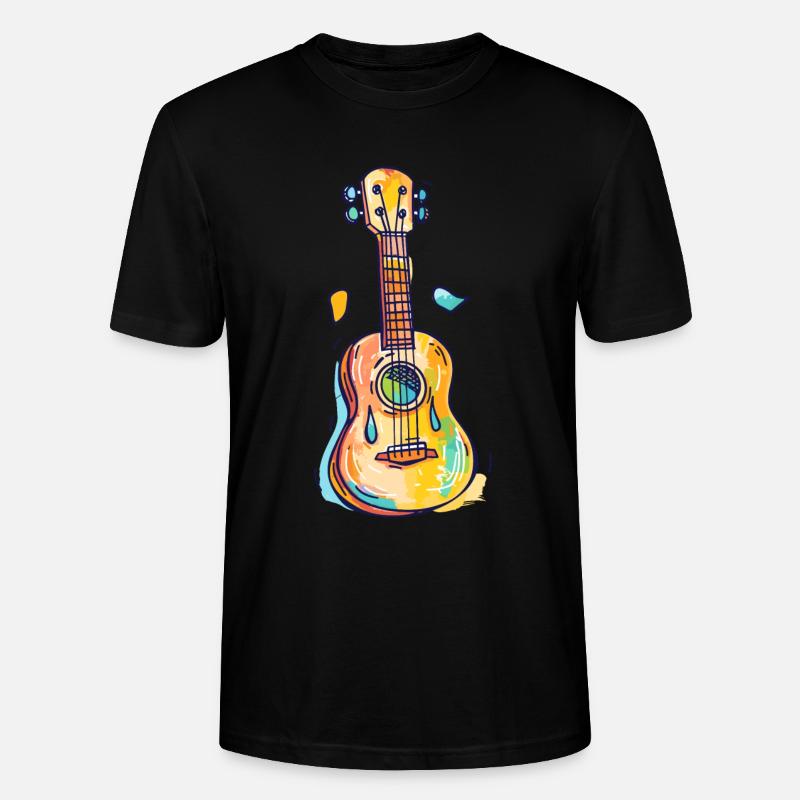 Ukulele Comic Look - Stanley/Stella Unisex Bio-T-Shirt CRAFTER - Schwarz