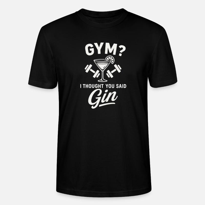 Gym oder Gin ? - Stanley/Stella Unisex Bio-T-Shirt CRAFTER - Schwarz