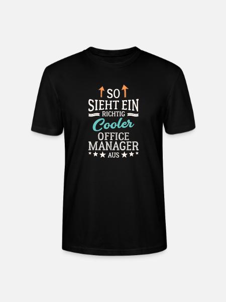 Cool Office Manager Team Leadership Office - Stanley/Stella CRAFTER Unisex Organic T-Shirt - black