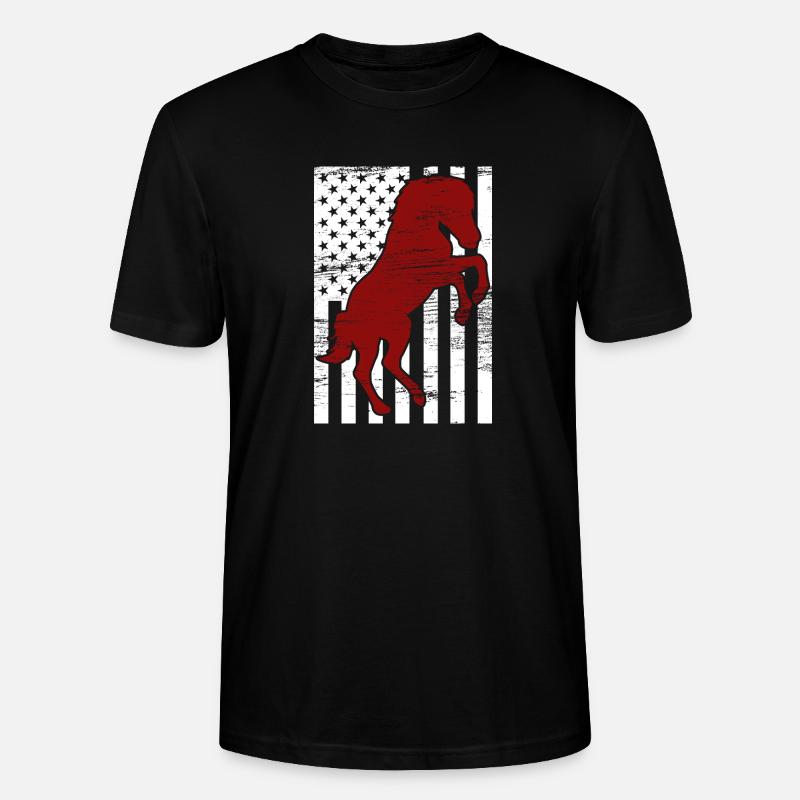 4. Juli USA Reiten - Stanley/Stella Unisex Bio-T-Shirt CRAFTER - Schwarz