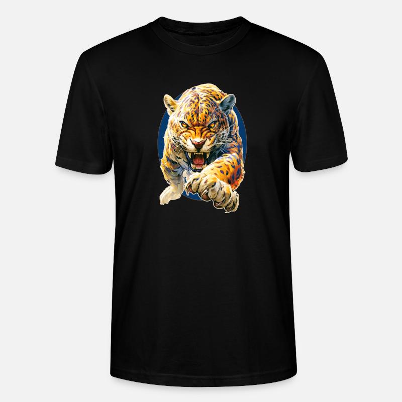 Léopard - T-shirt bio CRAFTER Stanley Stella Unisexe - noir