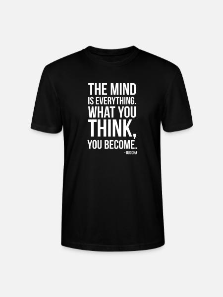 Buddha-Zitat – Geist ist alles - Stanley/Stella Unisex Bio-T-Shirt CRAFTER - Schwarz