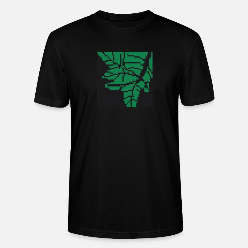 Blatt pixel Art - Stanley/Stella Unisex Bio-T-Shirt CRAFTER - Schwarz