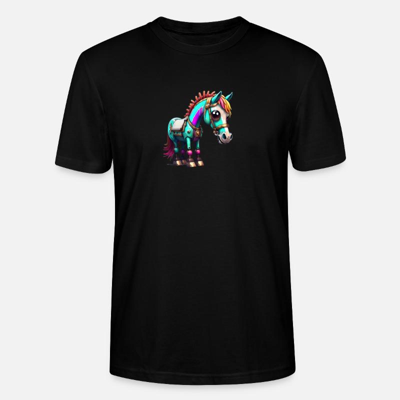 Robot Cheval - T-shirt bio CRAFTER Stanley Stella Unisexe - noir