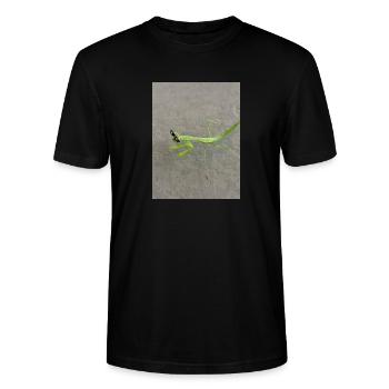 Nicer Hüpfer - Stanley/Stella Unisex Bio-T-Shirt CRAFTER - Schwarz - Vorne - Alina (178cm) & Michal (187cm)
