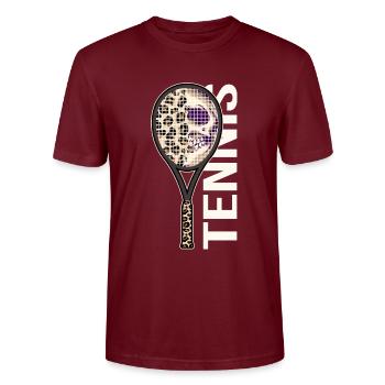 Raquette de balle de match de tennis - T-shirt bio CRAFTER Stanley Stella Unisexe - bordeaux - Devant - Alina (178cm) & Michal (187cm)