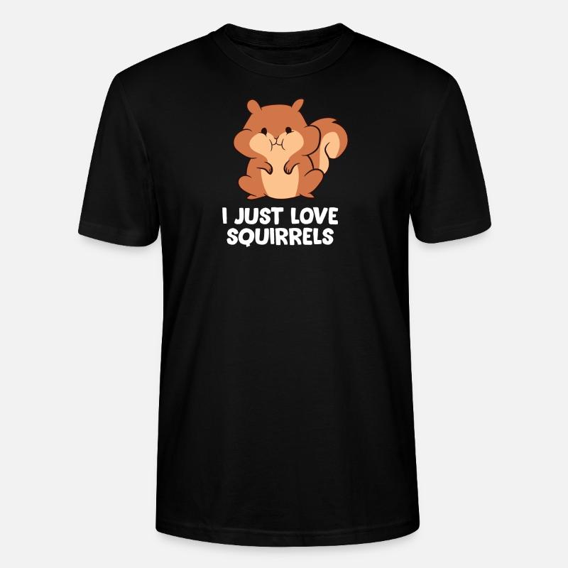 Eichhörnchen - I just love Squirrels - Stanley/Stella Unisex Bio-T-Shirt CRAFTER - Schwarz