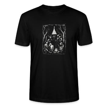 Deathmas - Undead Christmas Party - Stanley/Stella CRAFTER Unisex Organic T-Shirt - black - Front - Alina (178cm) & Michal (187cm)