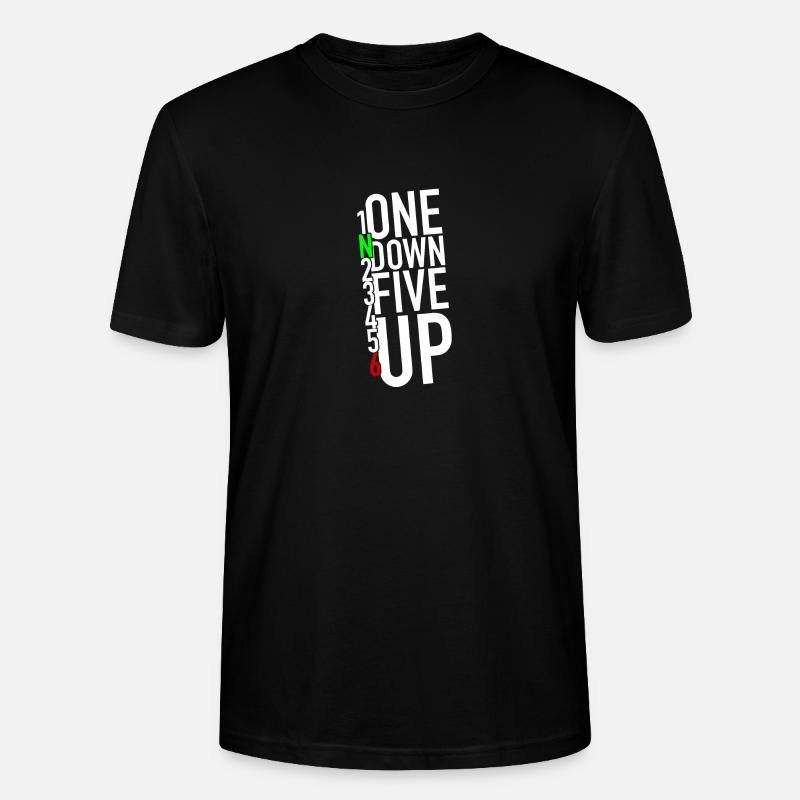 One down five up - 1N23456 - Stanley/Stella Unisex Bio-T-Shirt CRAFTER - Schwarz