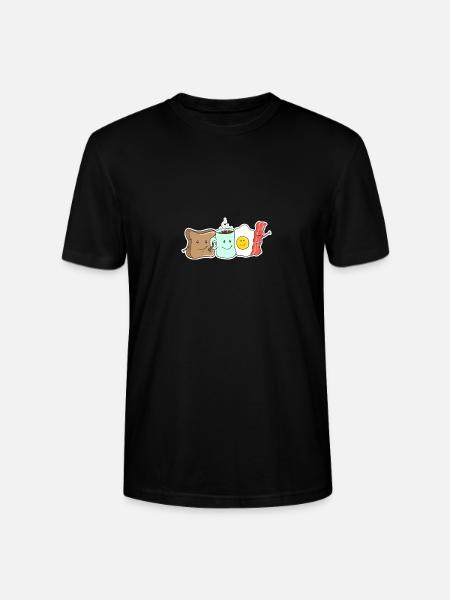 Frühstück Shirt - Stanley/Stella Unisex Bio-T-Shirt CRAFTER - Schwarz