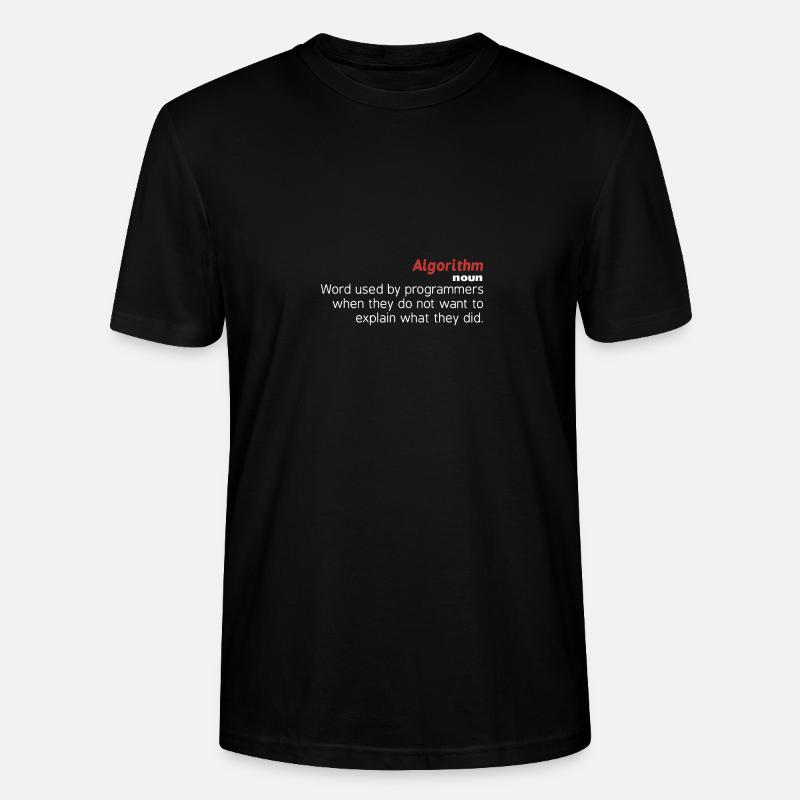 Algorithme informatique - T-shirt bio CRAFTER Stanley Stella Unisexe - noir