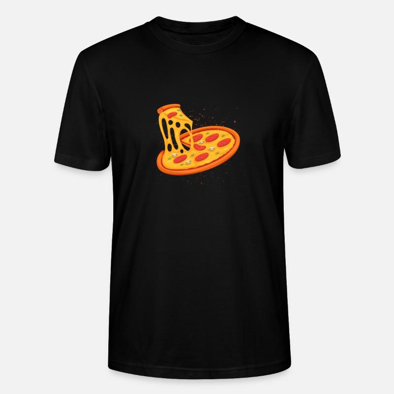 pizza - T-shirt bio CRAFTER Stanley Stella Unisexe - noir