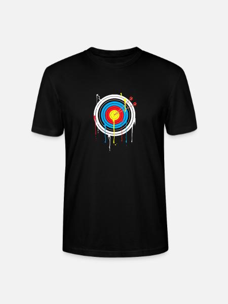 Zielscheibe Bogenschießen Compound Recurvebogen - Stanley/Stella Unisex Bio-T-Shirt CRAFTER - Schwarz