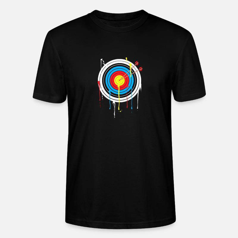 Zielscheibe Bogenschießen Compound Recurvebogen - Stanley/Stella Unisex Bio-T-Shirt CRAFTER - Schwarz