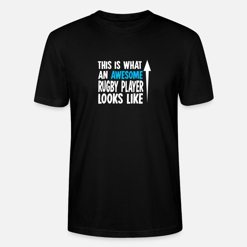 rugby - Stanley/Stella CRAFTER Unisex Organic T-Shirt - black