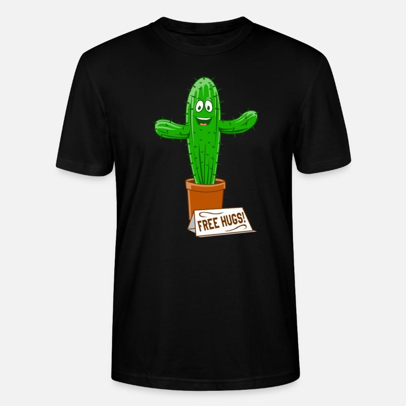 Hugs gratuit Cactus - T-shirt bio CRAFTER Stanley Stella Unisexe - noir