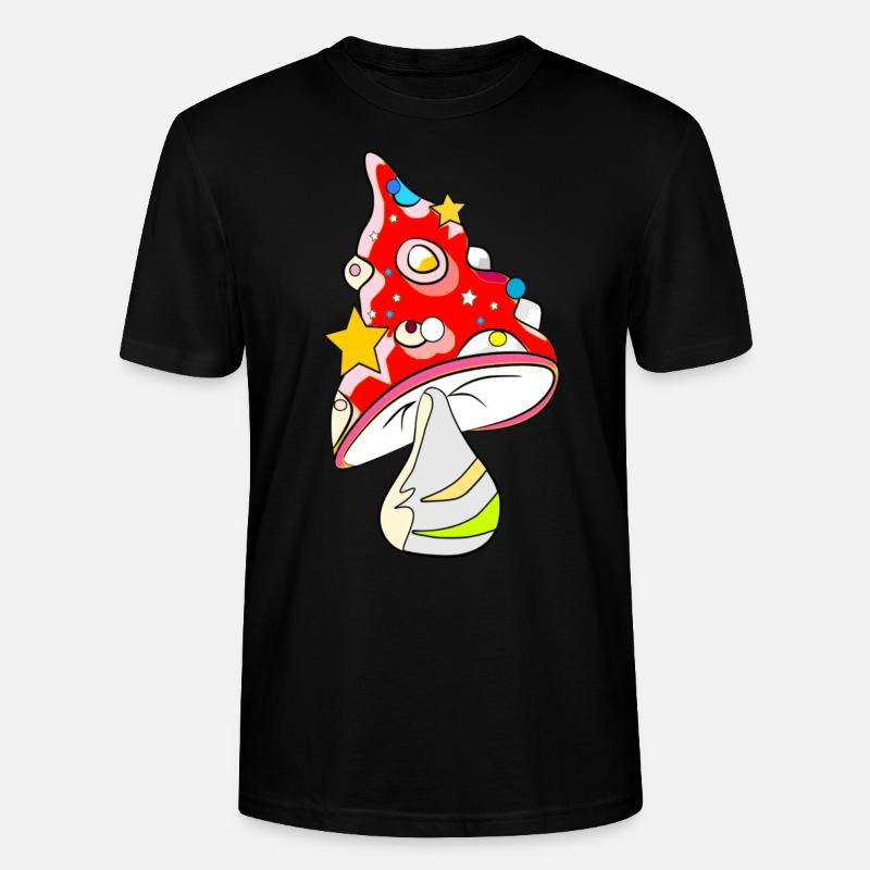 Champignon rouge - agaric de mouche - T-shirt bio CRAFTER Stanley Stella Unisexe - noir