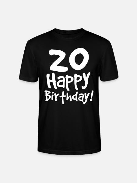 20th birthday - Stanley/Stella CRAFTER Unisex Organic T-Shirt - black