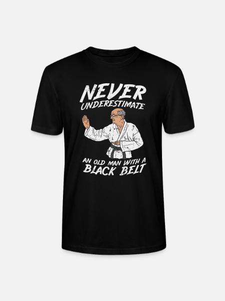 Karate Grandpa Retiree Black Belt - Stanley/Stella CRAFTER Unisex Organic T-Shirt - black