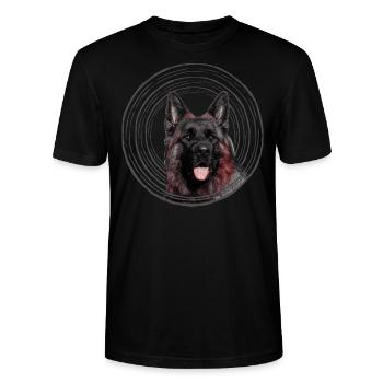 Schäferhund - Stanley/Stella Unisex Bio-T-Shirt CRAFTER - Schwarz - Vorne - Alina (178cm) & Michal (187cm)