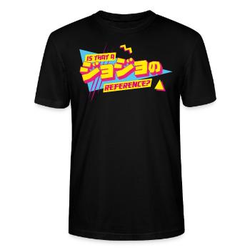 Ist das ein JoJo-Hinweis auf Jojos bizarres Abenteuer? - Stanley/Stella Unisex Bio-T-Shirt CRAFTER - Schwarz - Vorne - Alina (178cm) & Michal (187cm)