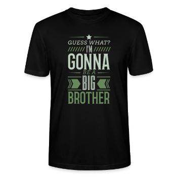 Older brother - Stanley/Stella CRAFTER Unisex Organic T-Shirt - black - Front - Alina (178cm) & Michal (187cm)