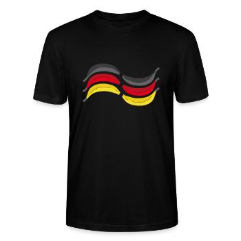 Bananenrepublik Deutschland - BRD schwarz rot gold - Stanley/Stella Unisex Bio-T-Shirt CRAFTER - Schwarz - Vorne - Alina (178cm) & Michal (187cm)