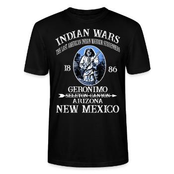 INDIAN WARS - Stanley/Stella CRAFTER Unisex Organic T-Shirt - black - Front - Alina (178cm) & Michal (187cm)