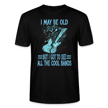 Rock Musik Opa Großvater Spruch Humor Geschenkidee - Stanley/Stella Unisex Bio-T-Shirt CRAFTER - Schwarz - Vorne - Alina (178cm) & Michal (187cm)
