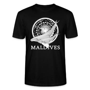 Buckelwale Malediven - Stanley/Stella Unisex Bio-T-Shirt CRAFTER - Schwarz - Vorne - Alina (178cm) & Michal (187cm)