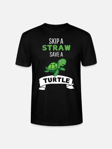 Ocean Animal Funny Gift Turtle - Stanley/Stella CRAFTER Unisex Organic T-Shirt - black