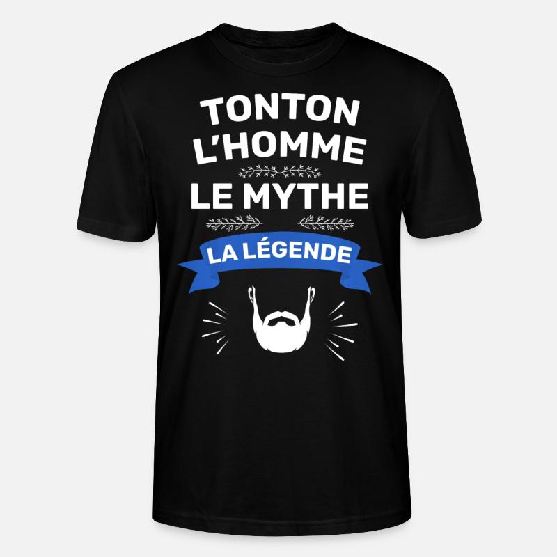Tonton Une Légende Exceptionnelle - T-shirt bio CRAFTER Stanley Stella Unisexe - noir