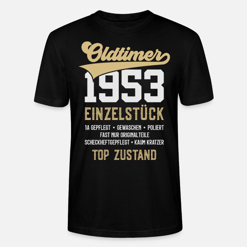 73. GEBURTSTAG OLDTIMER 1953 - Stanley/Stella Unisex Bio-T-Shirt CRAFTER - Schwarz