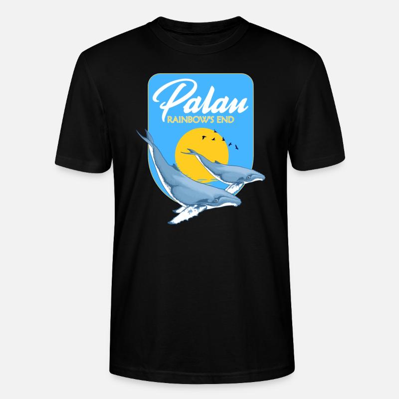 Palau Rainbow's End Buckelwale - Stanley/Stella Unisex Bio-T-Shirt CRAFTER - Schwarz