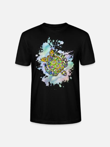 Schildkröte im Meer - Stanley/Stella Unisex Bio-T-Shirt CRAFTER - Schwarz